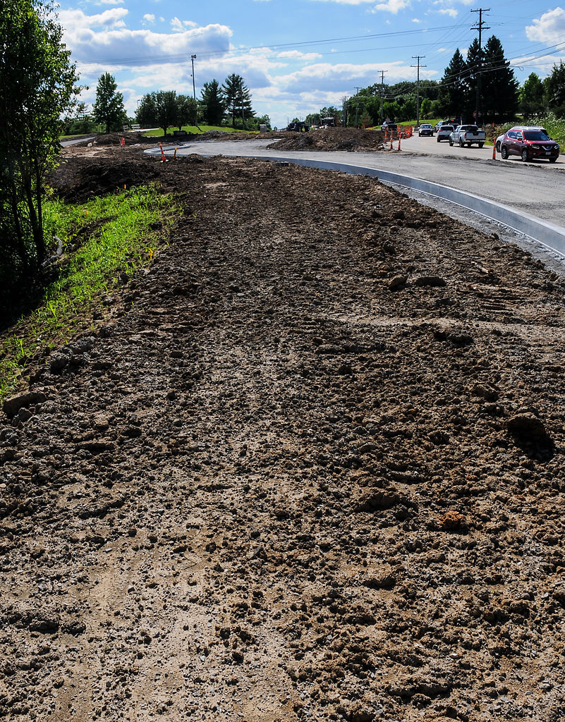 Excavated ground will be paved with new asphalt
